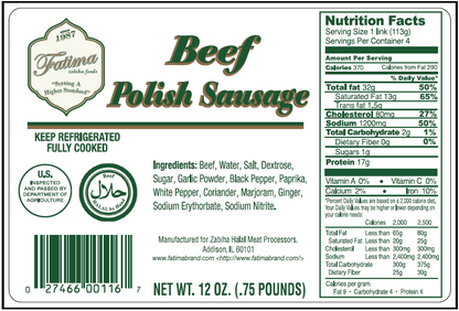 Beef Polish Sausage